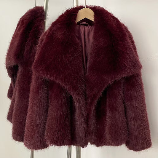 BROOKLYN FAKE FUR COAT BOUGOURY från NordicFurs – lyxig vinterjacka med pälskrage