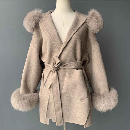 VALENTINA COAT WHITE FAKE FUR