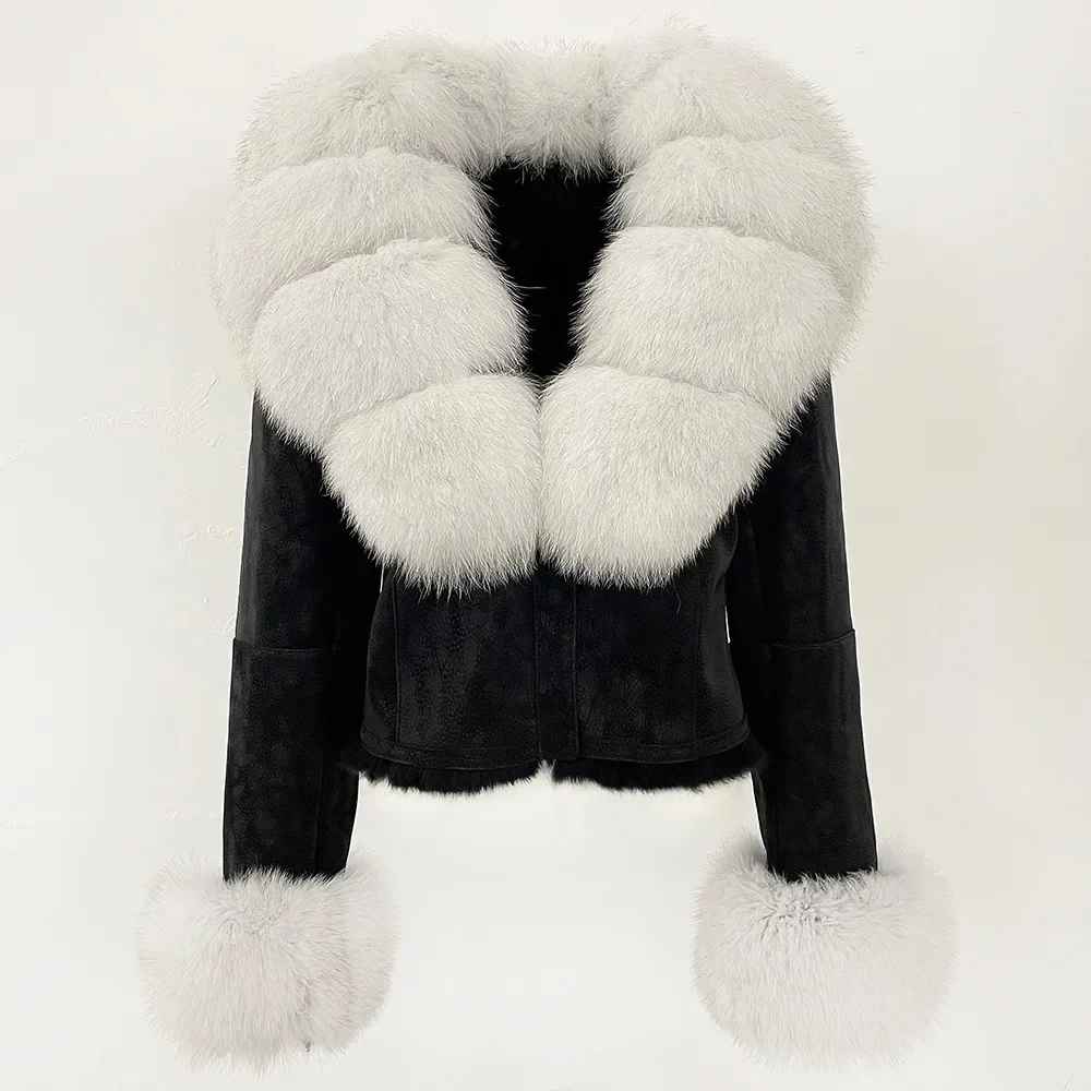 AURORA JACKET SUEDE OFF WHITE