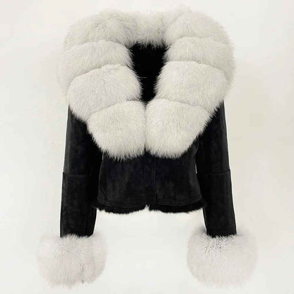 AURORA JACKET SUEDE OFF WHITE