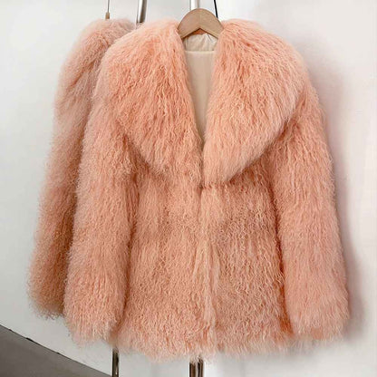 FAYE SHEARLING COAT BLACK