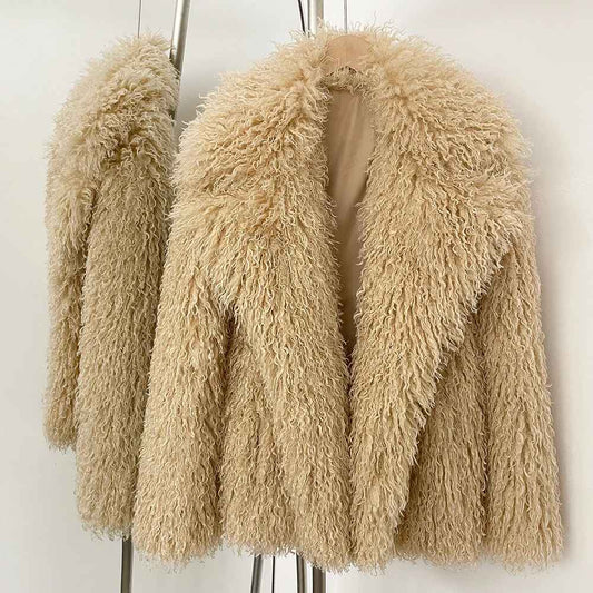 MILLIE SHEARLING FAKE FUR COAT BOUGOURY