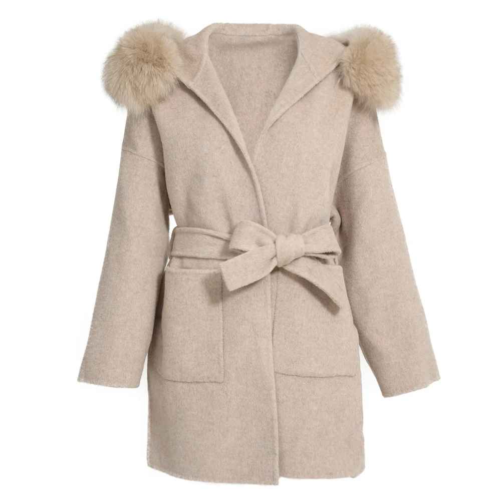 VALENTINA COAT WHITE FAKE FUR