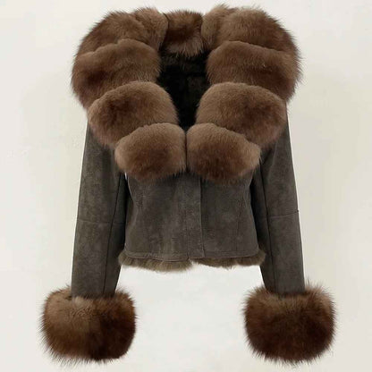 AURORA JACKET SUEDE OFF WHITE