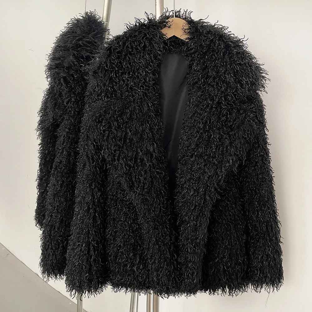 MILLIE SHEARLING FAKE FUR COAT BOUGOURY