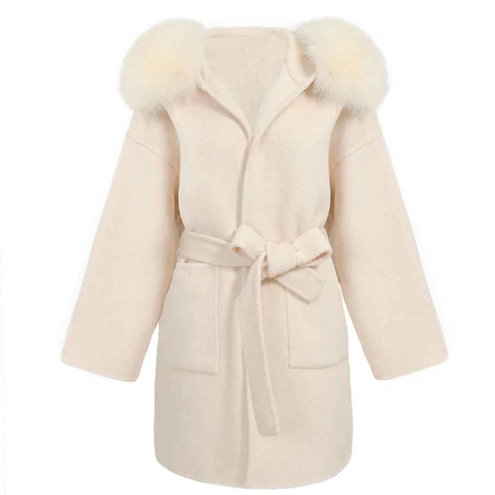 VALENTINA COAT WHITE FAKE FUR