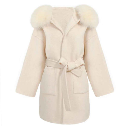 VALENTINA COAT WHITE FAKE FUR