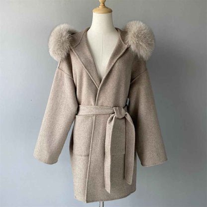 VALENTINA COAT WHITE FAKE FUR