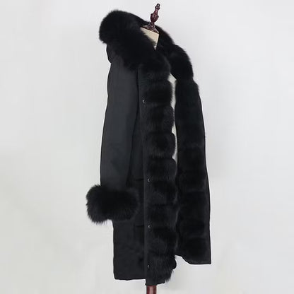 FATIMA PARKA x-LONG från NordicFurs – lyxig vinterjacka med pälskrage