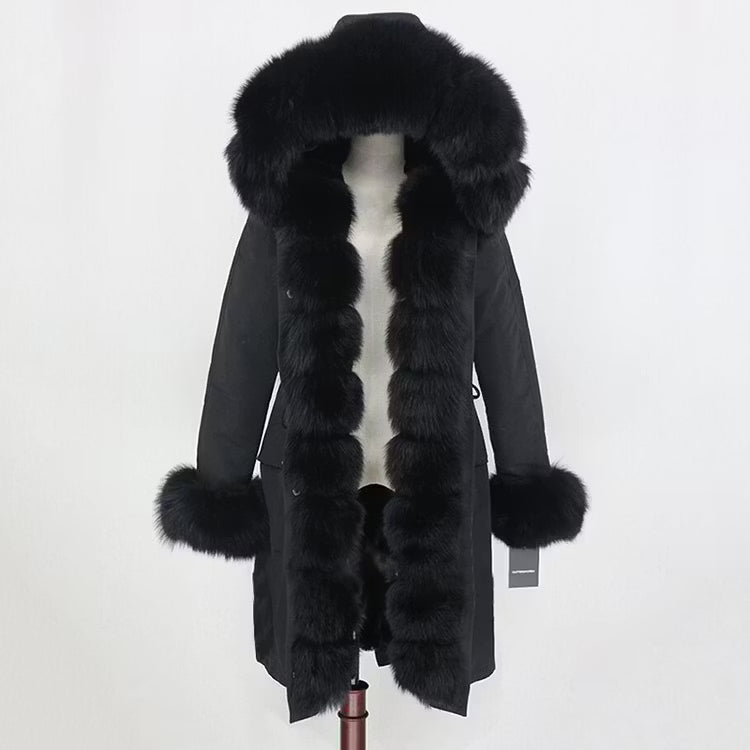 FATIMA PARKA x-LONG från NordicFurs – lyxig vinterjacka med pälskrage
