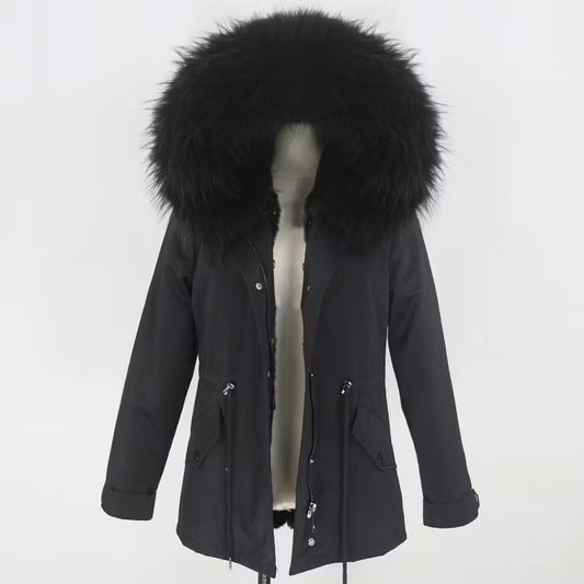 SCARLETT JACKET från NordicFurs – lyxig vinterjacka med pälskrage