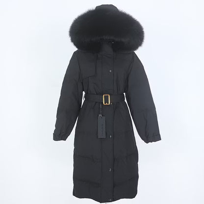 BELLE PARKA ALL BLACK från NordicFurs – lyxig vinterjacka i svart med pälskrage