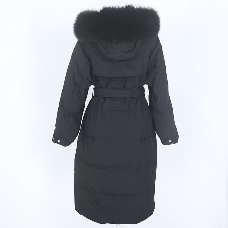 BELLE PARKA ALL BLACK från NordicFurs – lyxig vinterjacka i svart med pälskrage