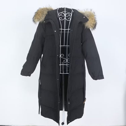 BELLE PARKA BLACK från NordicFurs – lyxig vinterjacka i svart med pälskrage