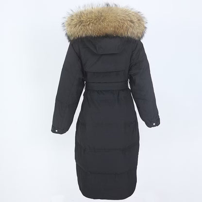 BELLE PARKA BLACK från NordicFurs – lyxig vinterjacka i svart med pälskrage