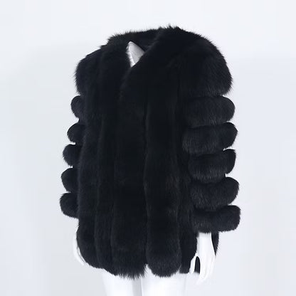 CANNES JACKET LONG från NordicFurs – lyxig vinterjacka med pälskrage