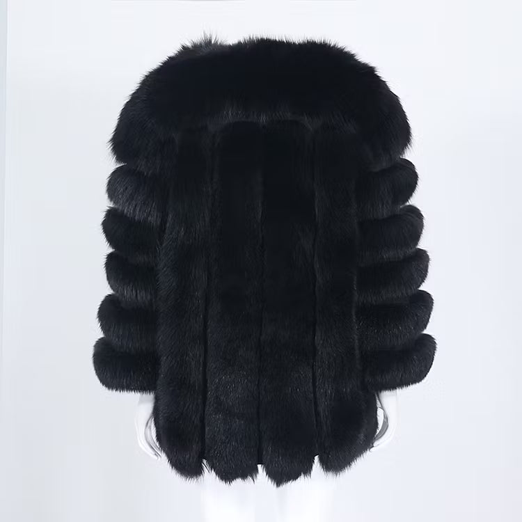 CANNES JACKET LONG från NordicFurs – lyxig vinterjacka med pälskrage