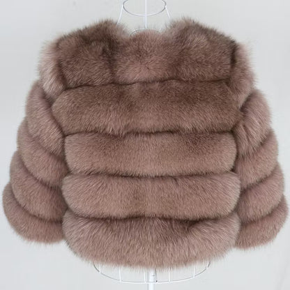 CANNES JACKET SHORT från NordicFurs – lyxig vinterjacka med pälskrage