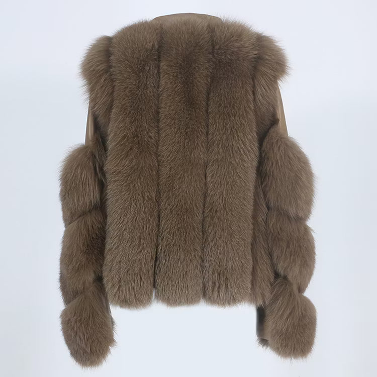 LEATHER JACKET från NordicFurs – lyxig vinterjacka med pälskrage