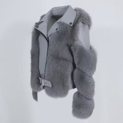 LEATHER JACKET från NordicFurs – lyxig vinterjacka med pälskrage