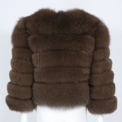 CANNES JACKET SHORT från NordicFurs – lyxig vinterjacka med pälskrage