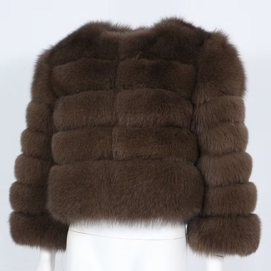 CANNES JACKET SHORT från NordicFurs – lyxig vinterjacka med pälskrage