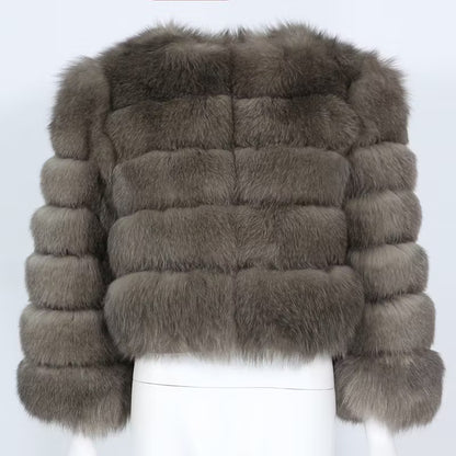 CANNES JACKET SHORT från NordicFurs – lyxig vinterjacka med pälskrage