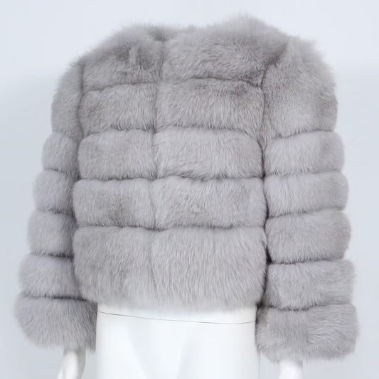 CANNES JACKET SHORT från NordicFurs – lyxig vinterjacka med pälskrage