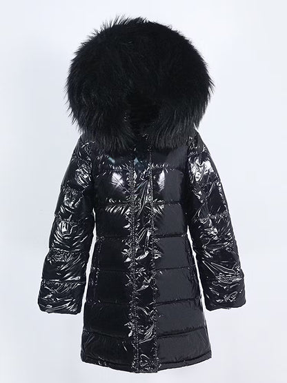 GLOSS JACKET ALL BLACK från NordicFurs – lyxig vinterjacka i svart med pälskrage
