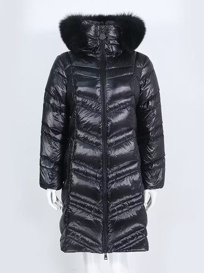 MAIA JACKET ALL BLACK från NordicFurs – lyxig vinterjacka i svart med pälskrage