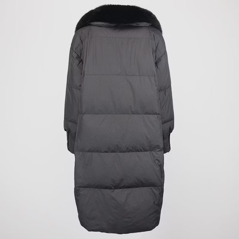 PAULINA JACKET ALL BLACK från NordicFurs – lyxig vinterjacka i svart med pälskrage