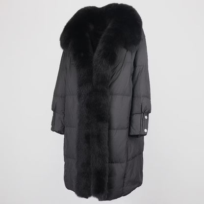 PAULINA JACKET ALL BLACK från NordicFurs – lyxig vinterjacka i svart med pälskrage