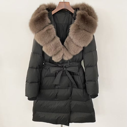 HAVANA JACKET BLACK från NordicFurs – lyxig vinterjacka i svart med pälskrage