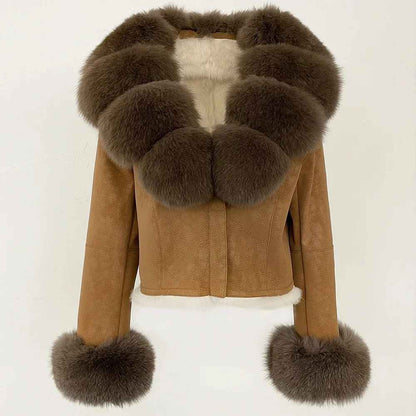 AURORA JACKET SUEDE OFF WHITE