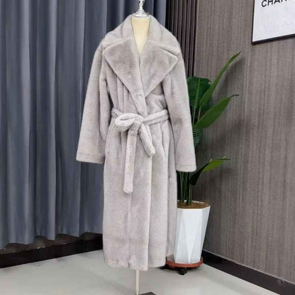 BIANCA FAKE FUR COAT WHITE