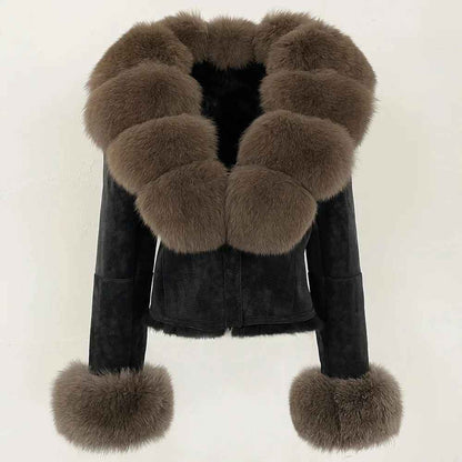 AURORA JACKET SUEDE OFF WHITE