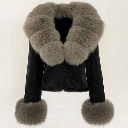 AURORA JACKET SUEDE OFF WHITE